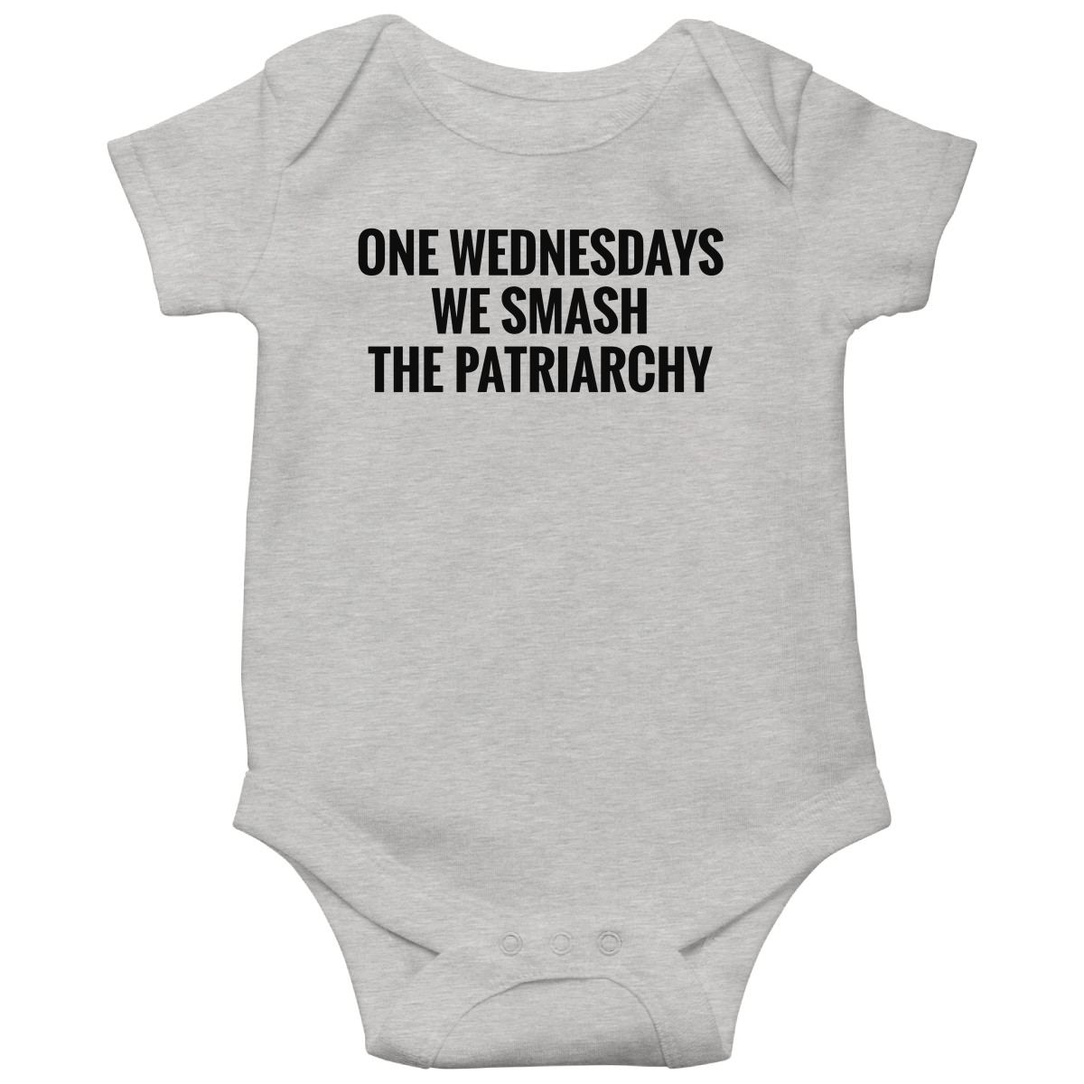 Smash The Patriarchy Baby Bodysuits | Gray