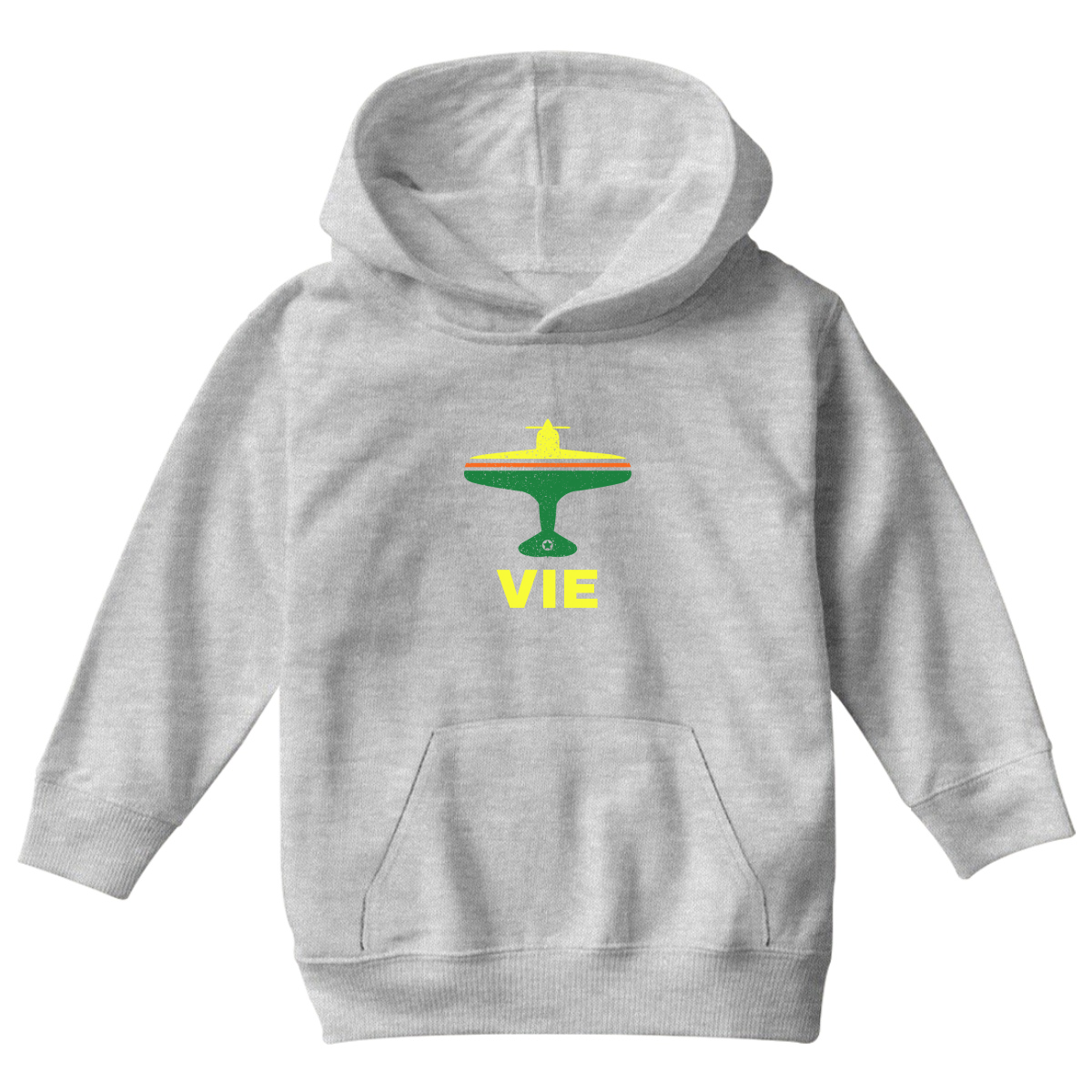 Fly Vienna VIE Airport Kids Hoodie | Gray