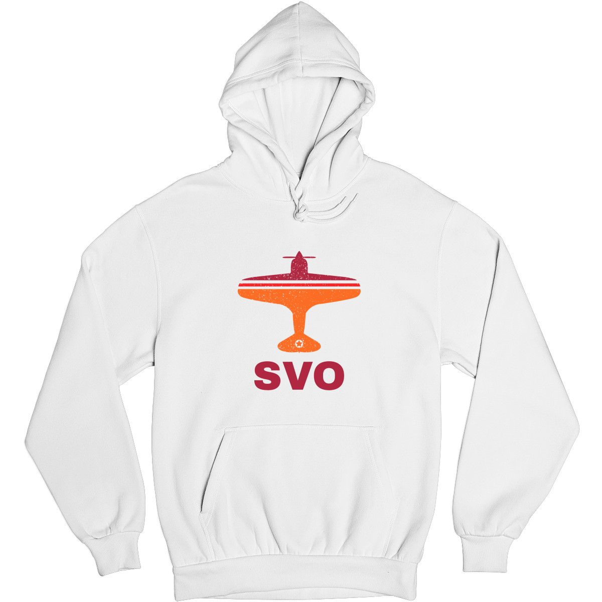 Fly Moscow SVO Airport Unisex Hoodie | White