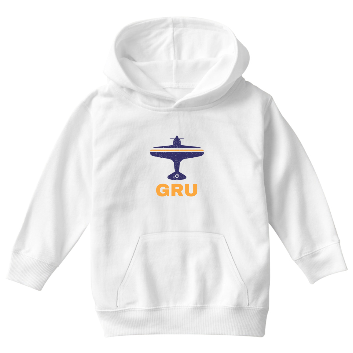 Fly Sao Paulo GRU Airport Kids Hoodie | White