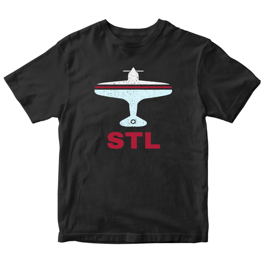 Fly St. Louis STL Airport Kids T-shirt | Black