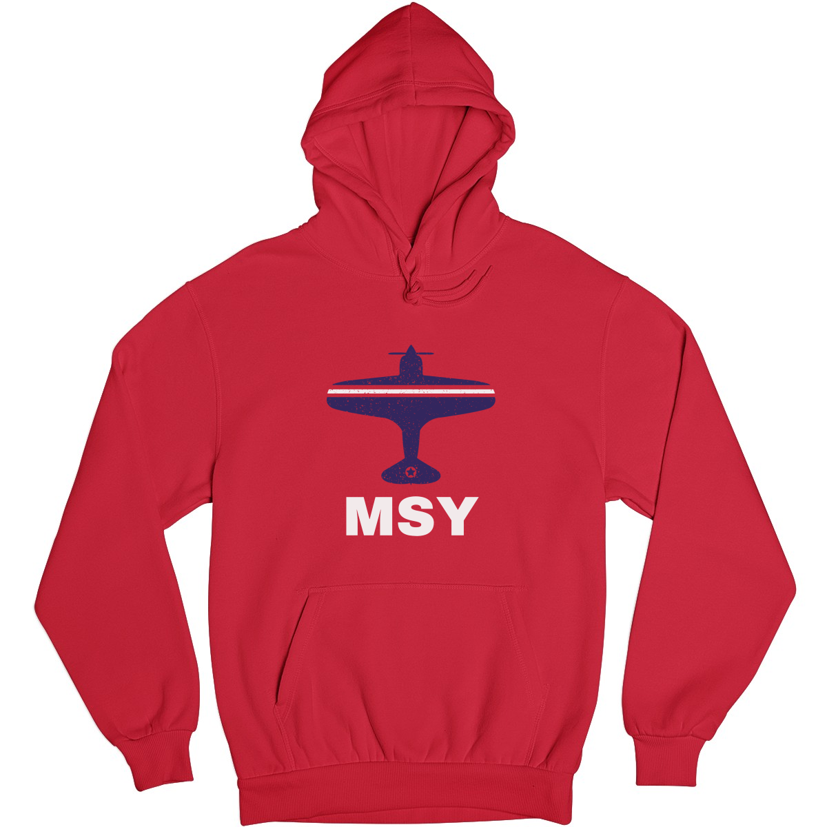 Fly New Orleans MSY Airport Unisex Hoodie | Red