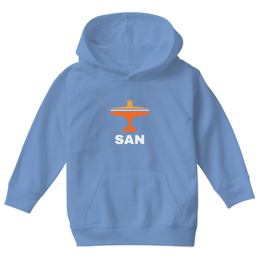 Fly San Diego SAN Airport Kids Hoodie | Blue