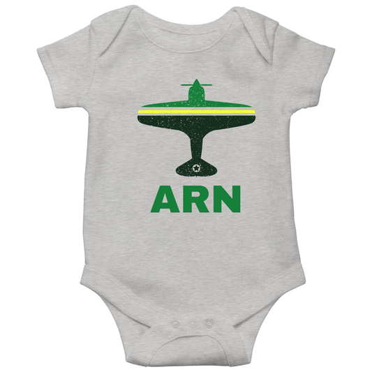 Fly Stockholm ARN Airport  Baby Bodysuits | Gray