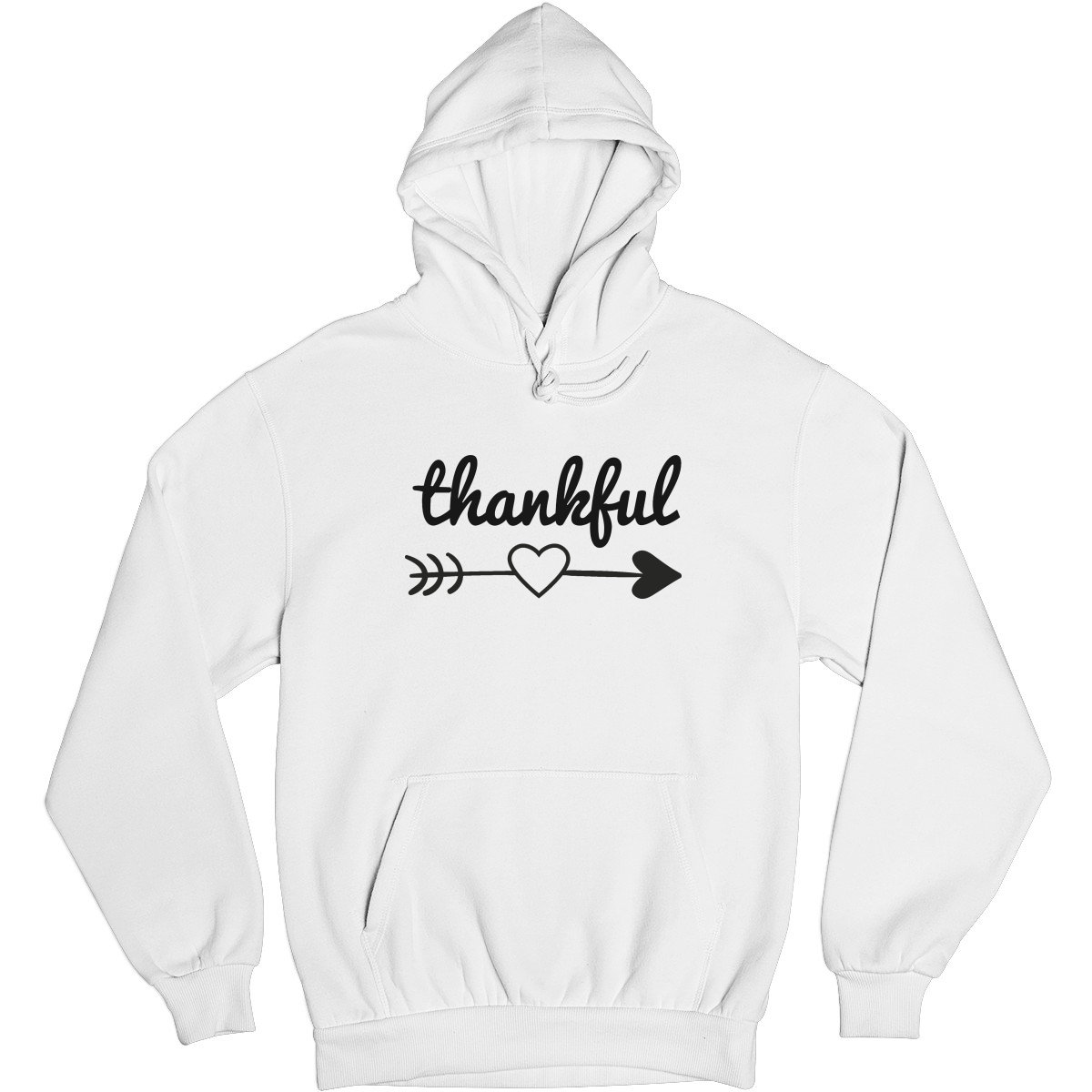 Thankful Heart Unisex Hoodie | White