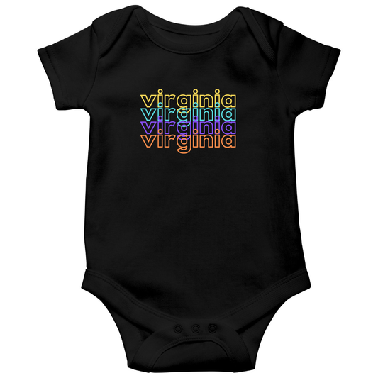 Virginia Baby Bodysuit | Black