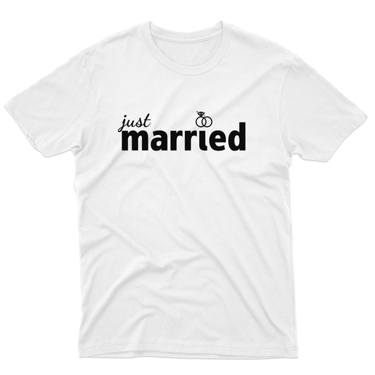 Just Married  Men's T-shirt | White