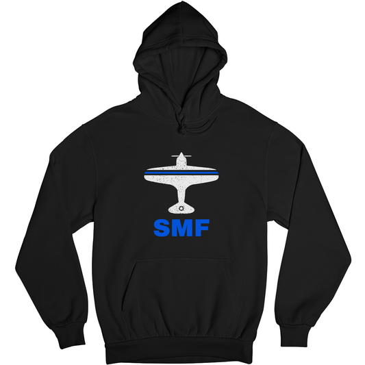 Fly Sacrameto SMF Airport Unisex Hoodie | Black