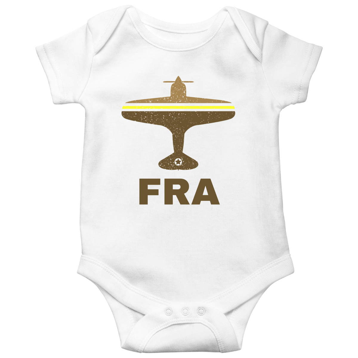 Fly Frankfurt FRA Airport  Baby Bodysuits | White