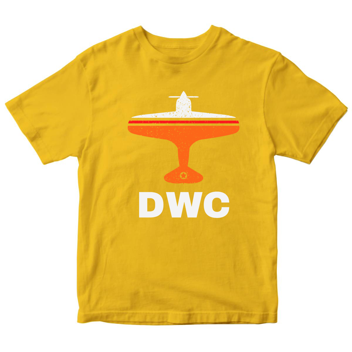 Fly Dubai DWC Airport  Kids T-shirt | Yellow
