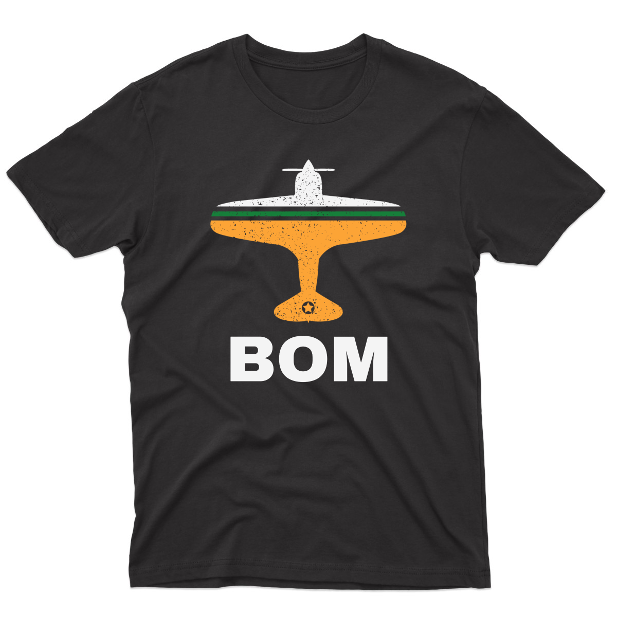 Fly Mumbai BOM Airport Men's T-shirt | Black