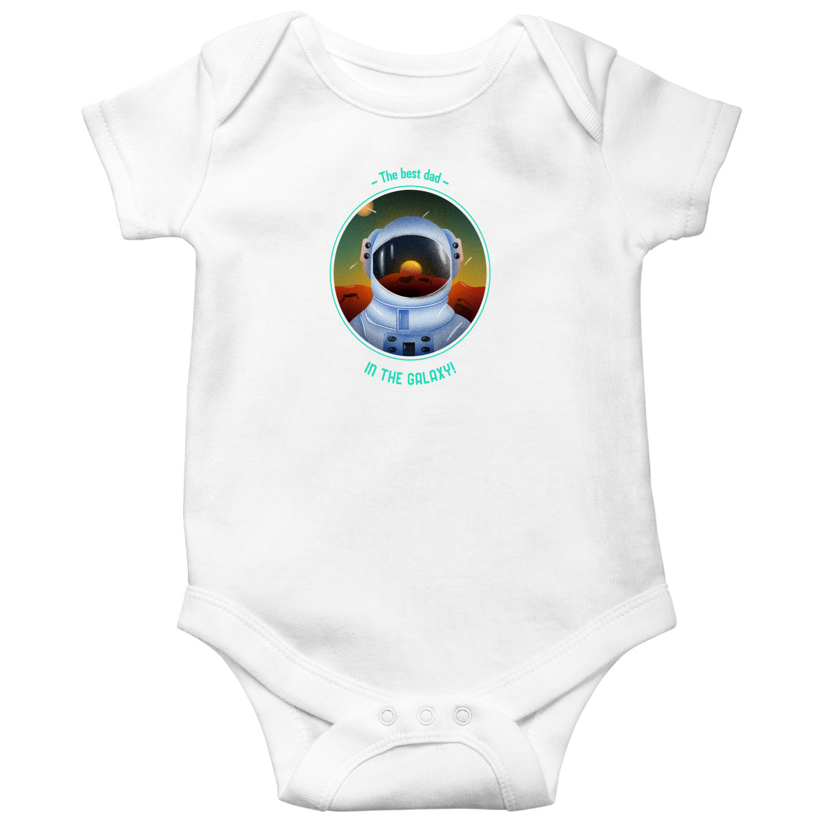 The Best Dad in the Galaxy Baby Bodysuits | White