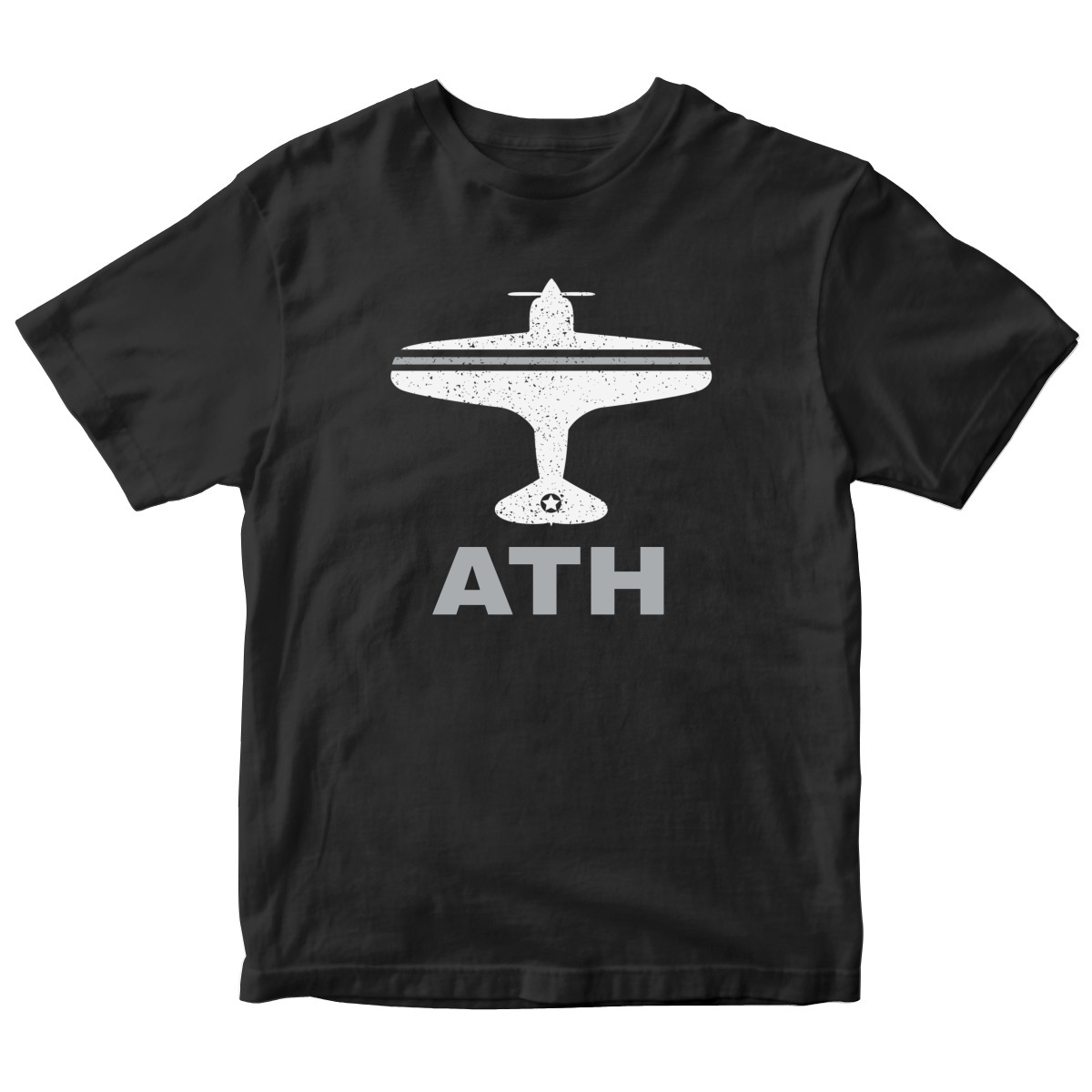 Fly Athens ATH Airport Toddler T-shirt | Black