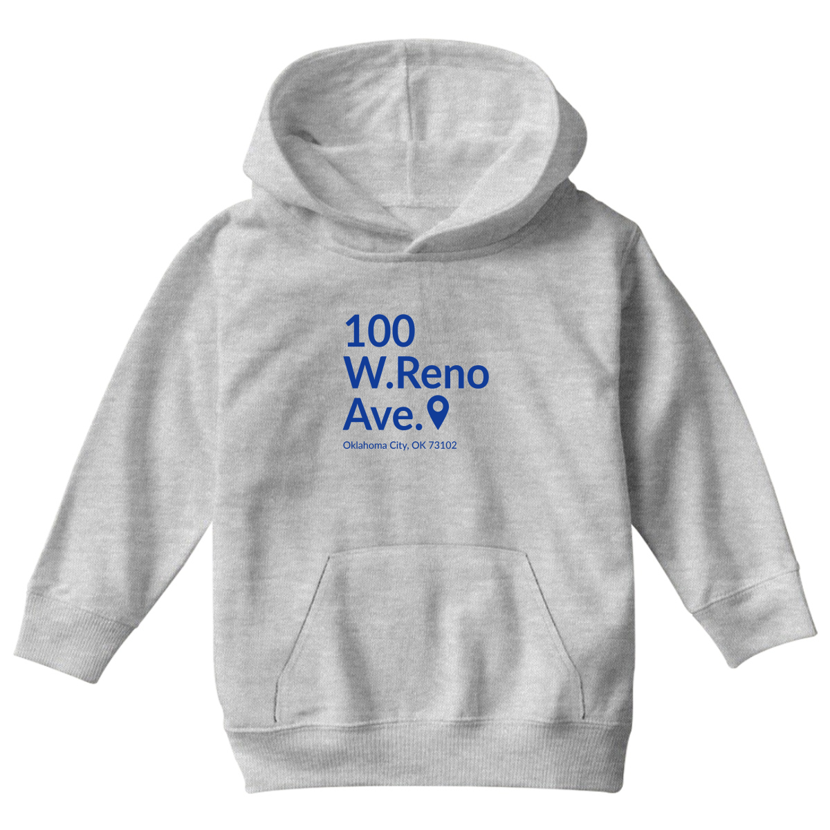 Oklahoma City Basketball Stadium Kids Hoodie | Gray