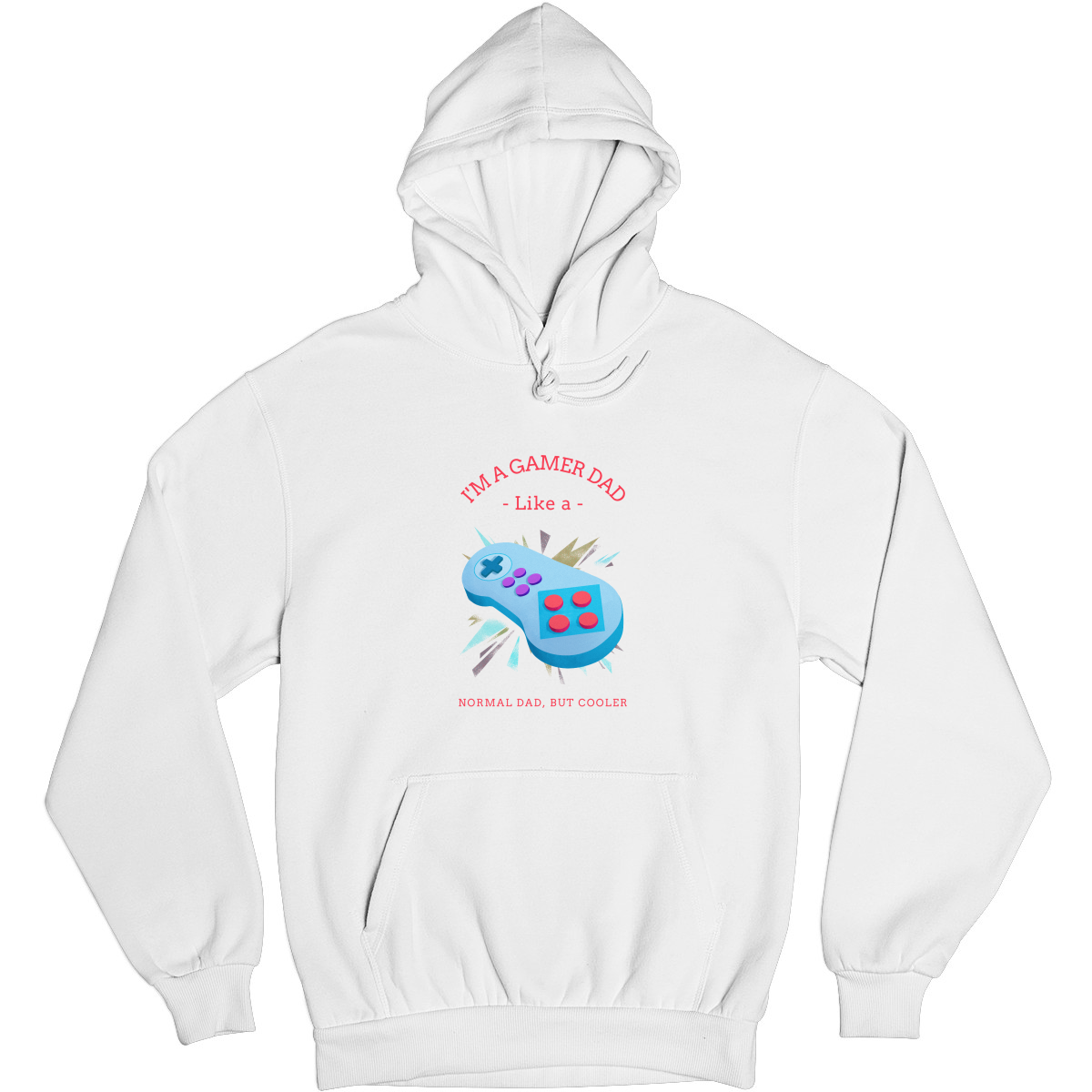 I'm a gamer like a dad Unisex Hoodie | White