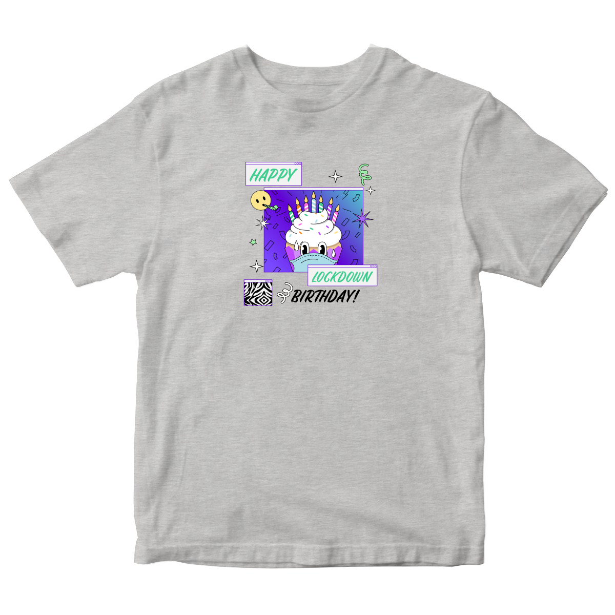 Happy Lock-down Birthday Toddler T-shirt | Gray