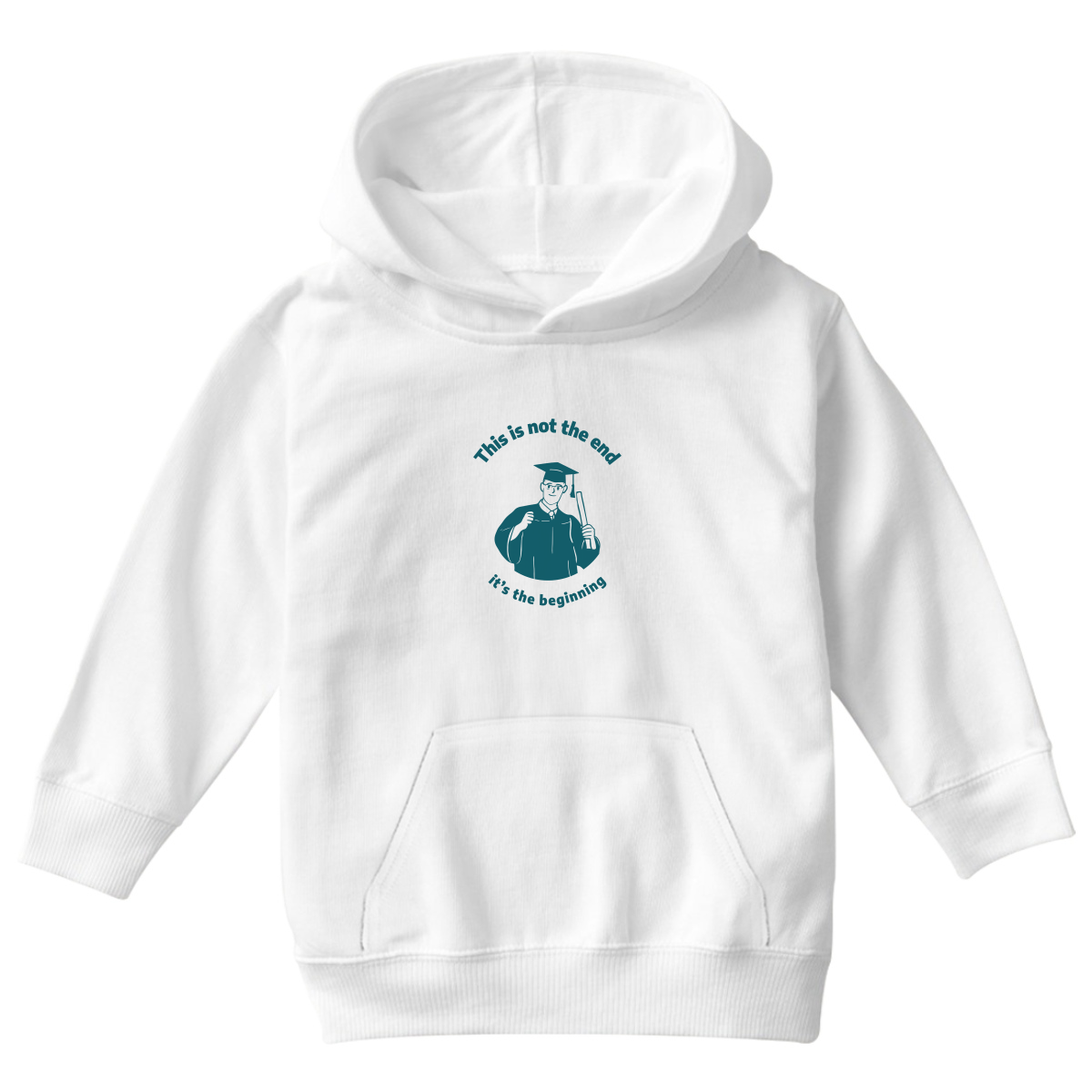 This Is Not The End It's The Beginning Kids Hoodie | White