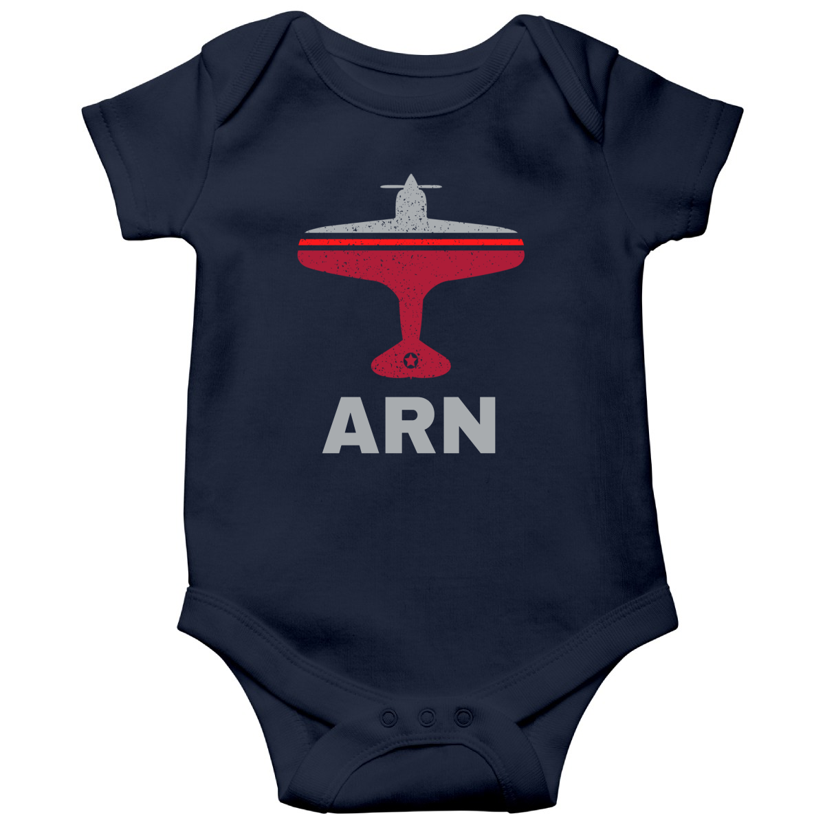 Fly Stockholm ARN Airport  Baby Bodysuits | Navy