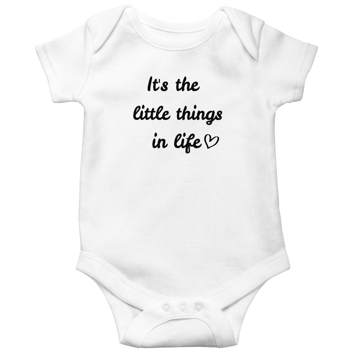 It's The Little Things In Life Baby Bodysuits | White