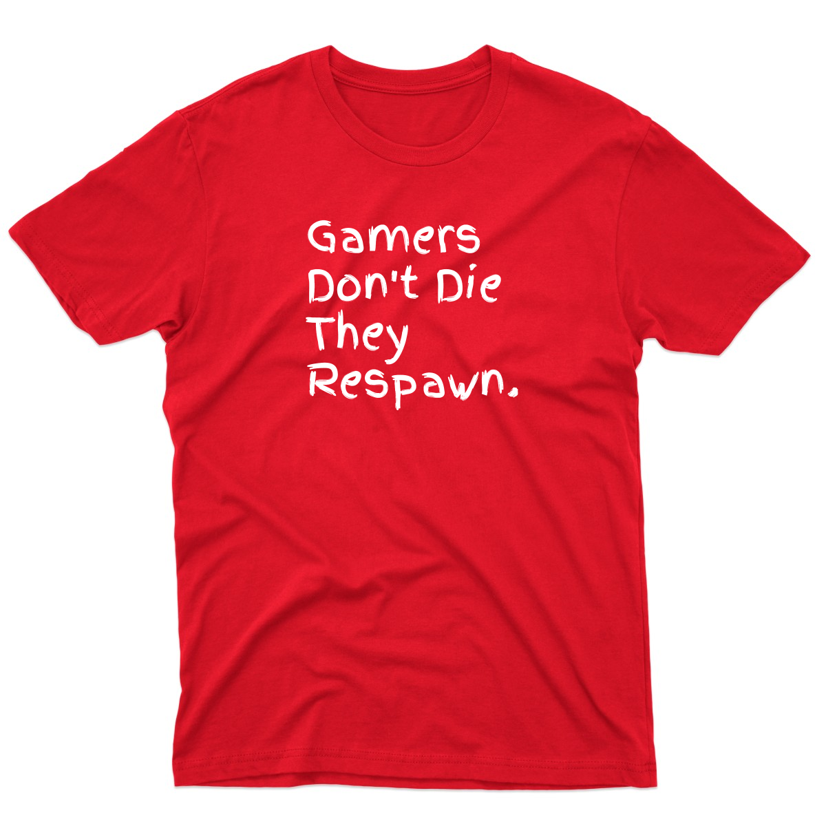 Gamers Don't Die They Respawn Men's T-shirt | Red