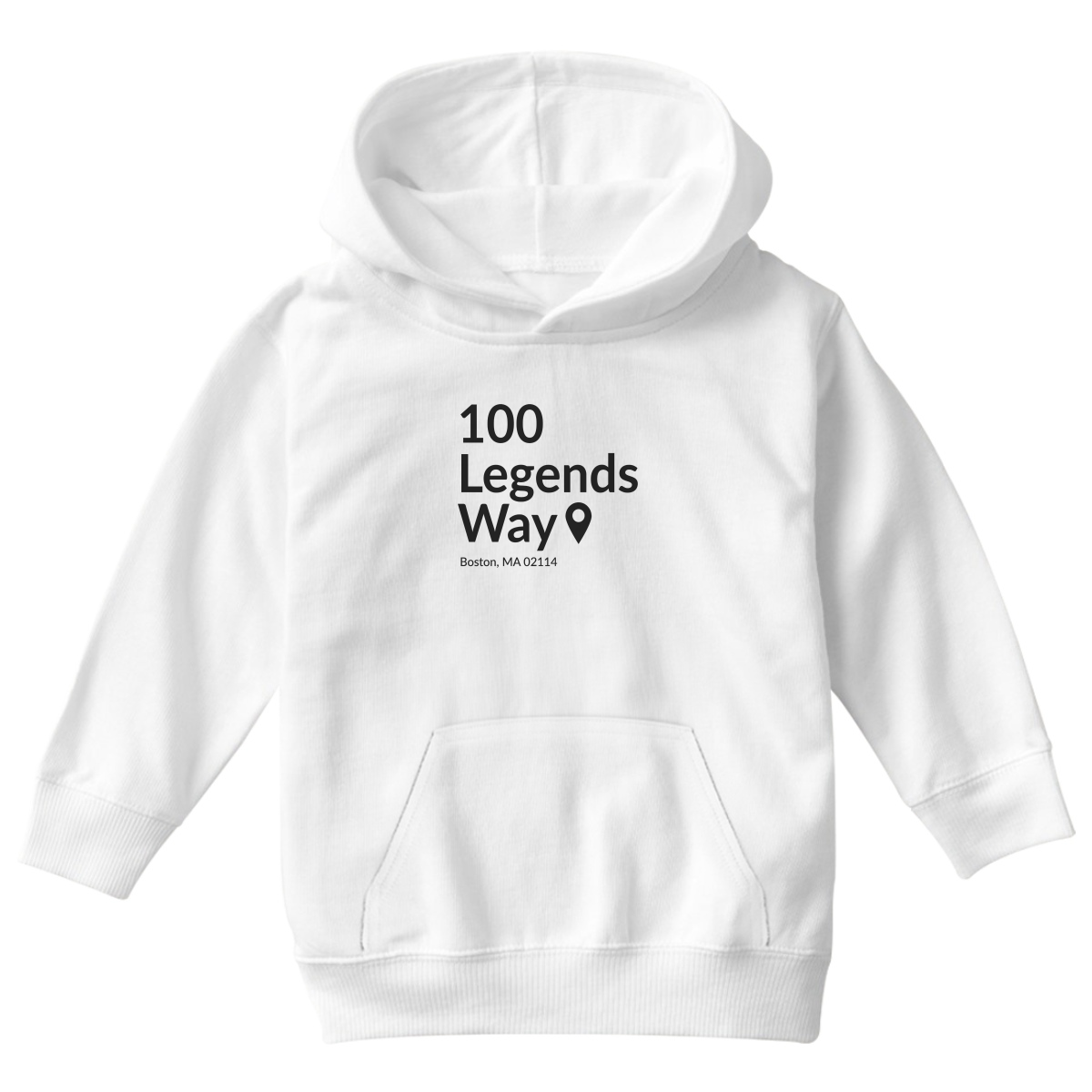 Boston Hockey Stadium Kids Hoodie | White
