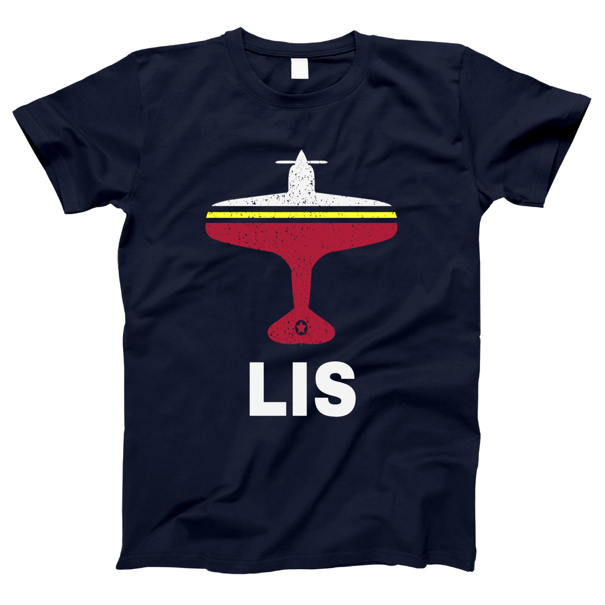 Fly Lisbon LIS Airport Women's T-shirt | Navy