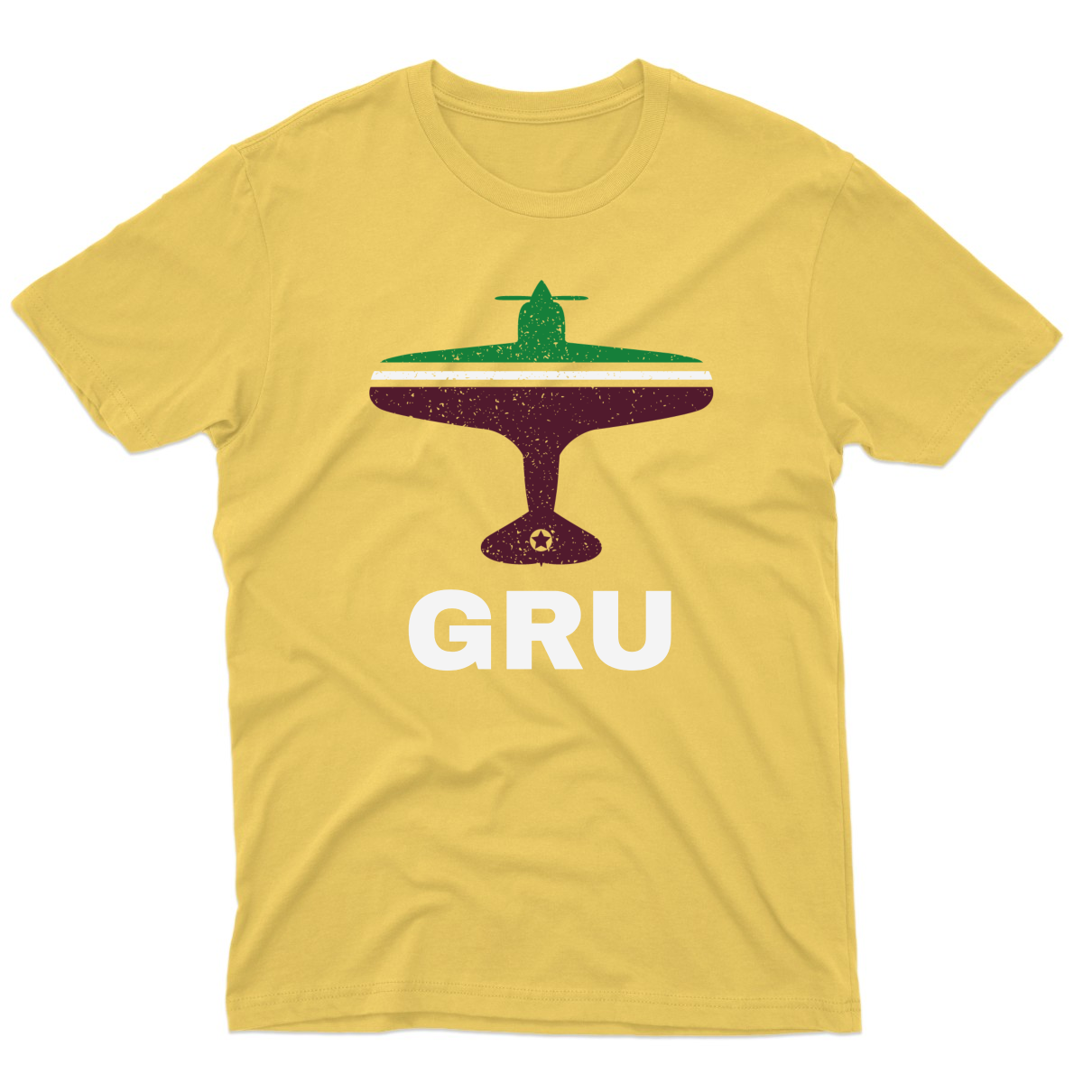 Fly Sao Paulo GRU Airport Men's T-shirt | Yellow