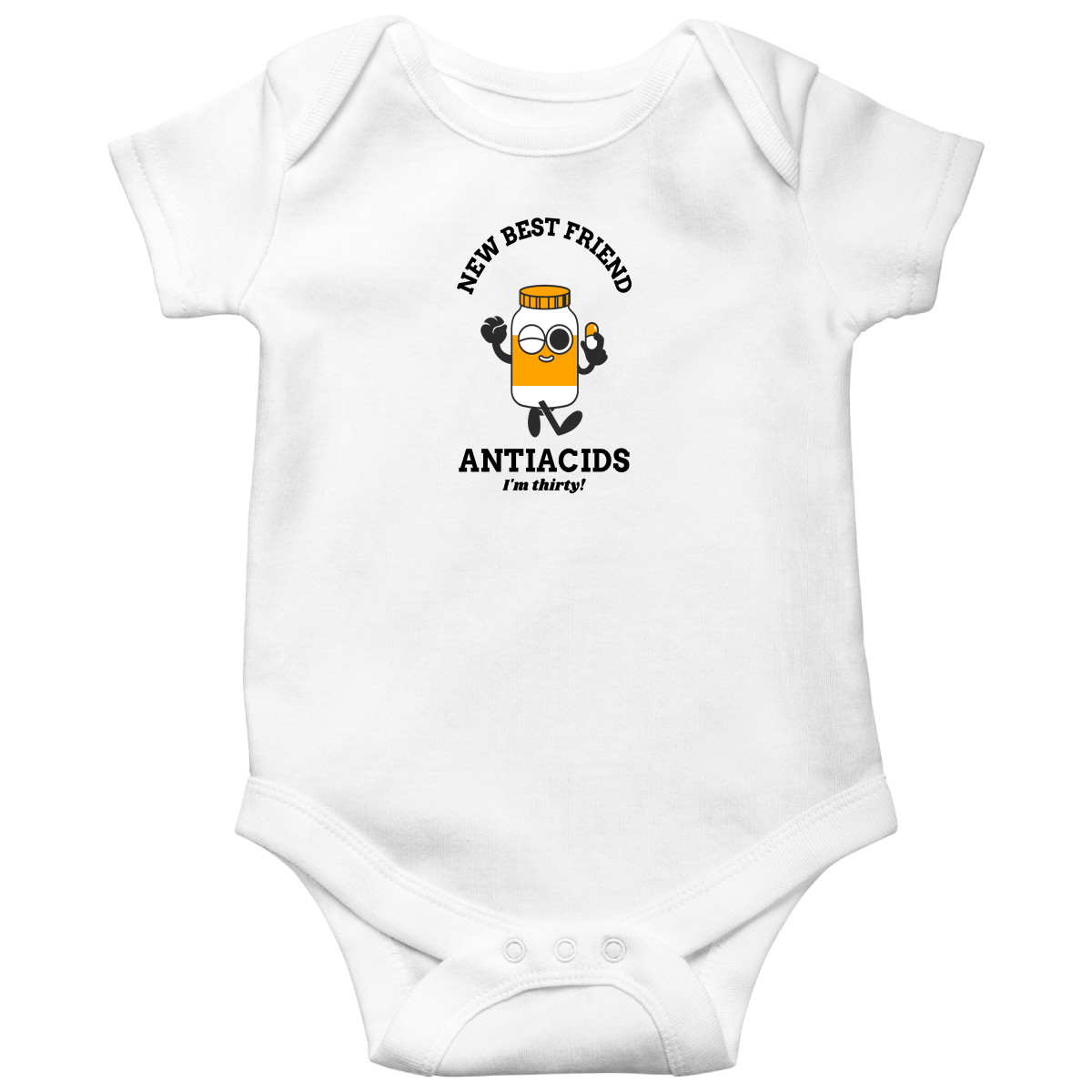 New Best Friend Baby Bodysuits | White