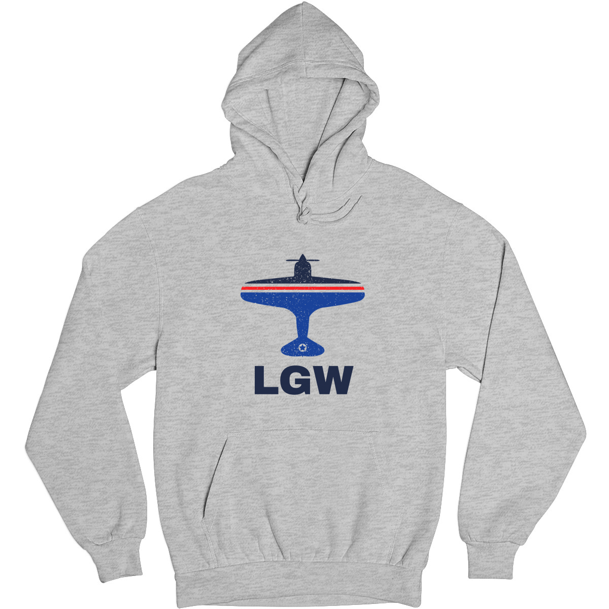 Fly London LGW Airport Unisex Hoodie | Gray