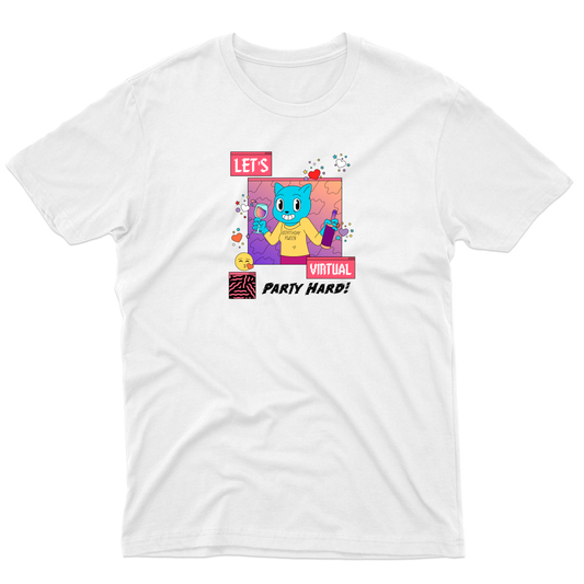 Happy Birthday Let's Virtual Party Men's T-shirt | White