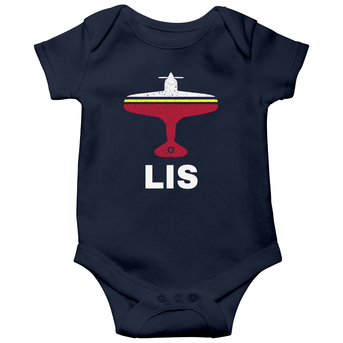 Fly Lisbon LIS Airport Baby Bodysuits | Navy