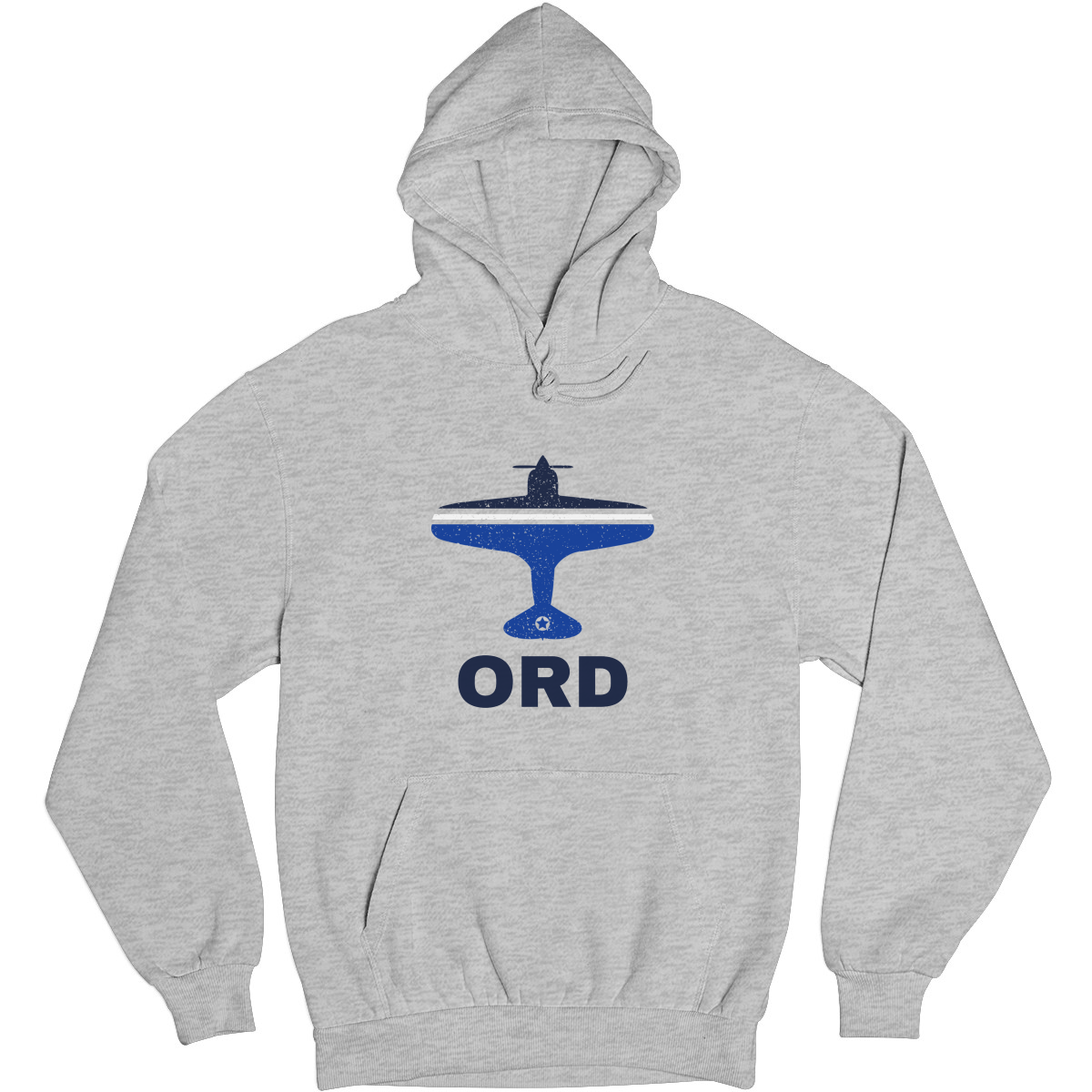 Fly Chicago ORD Airport Unisex Hoodie | Gray