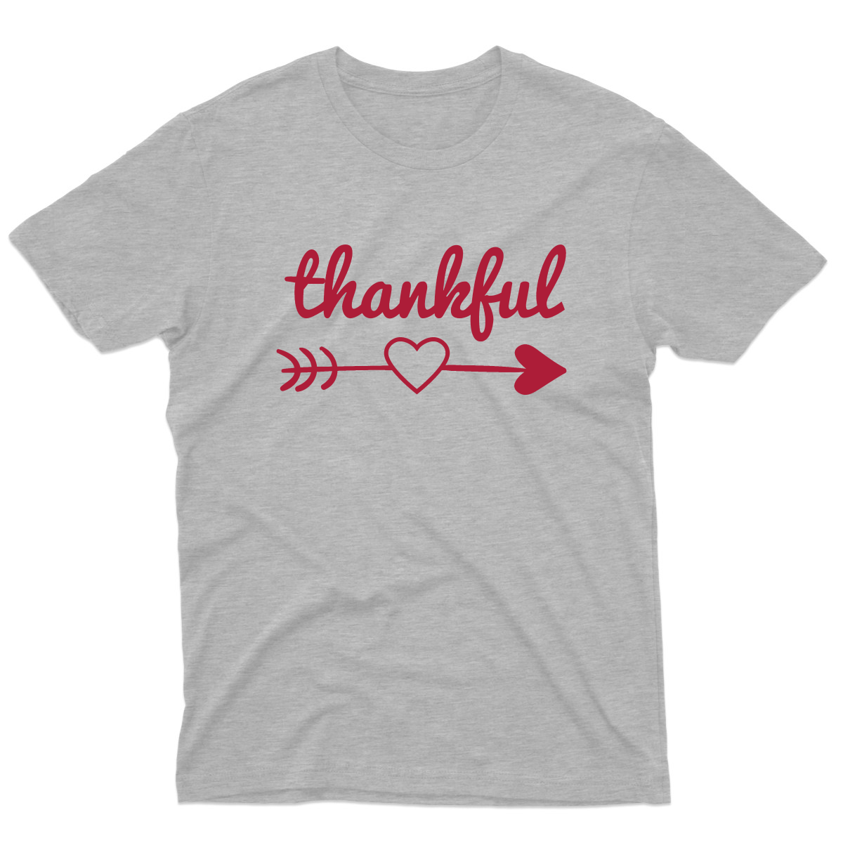Thankful Heart Men's T-shirt | Gray