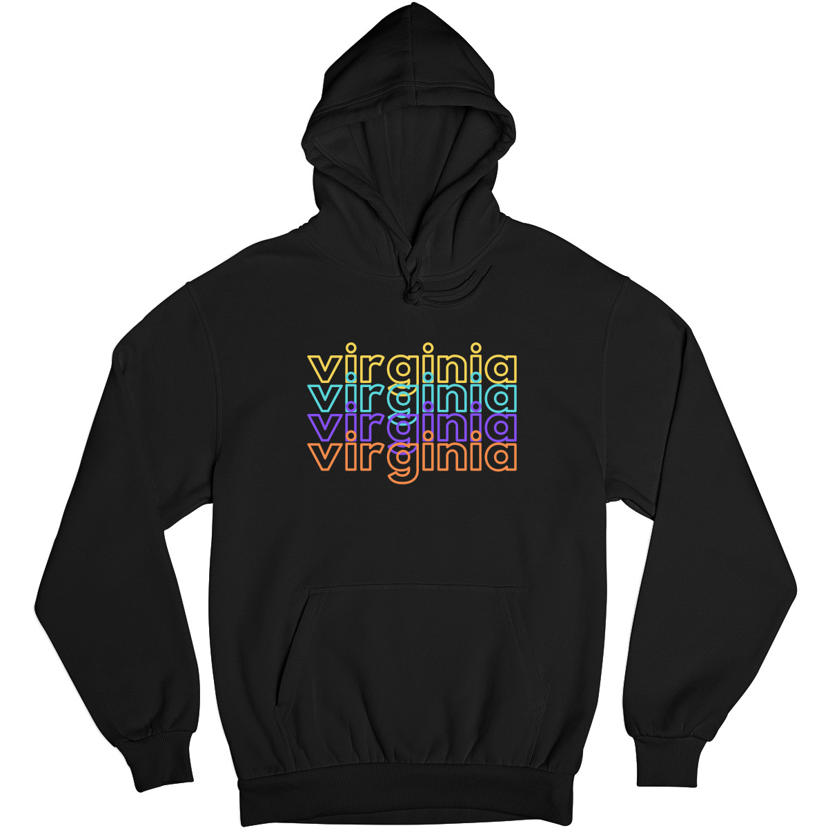 Virginia Unisex Hoodie | Black