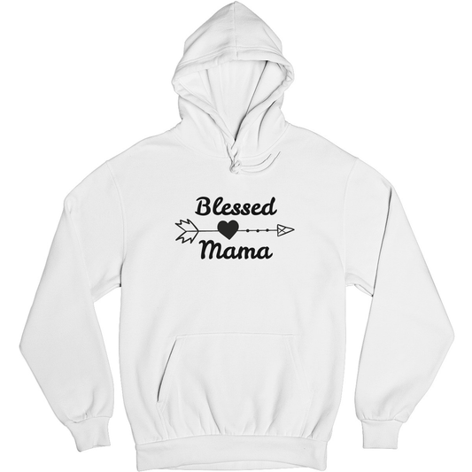 Blessed Mama Shirt Unisex Hoodie | White