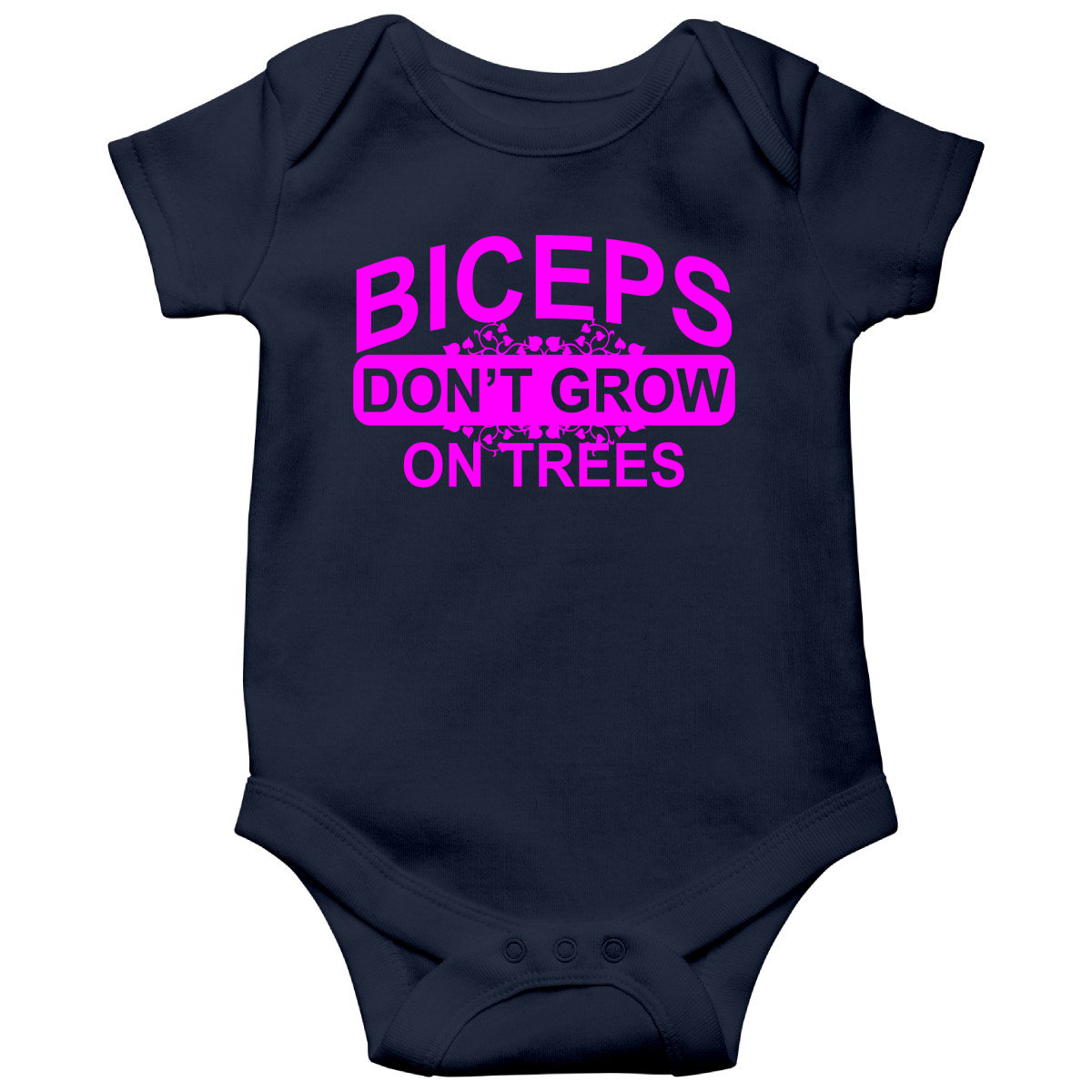 Biceps Don't Grow On Trees  Baby Bodysuits | Navy