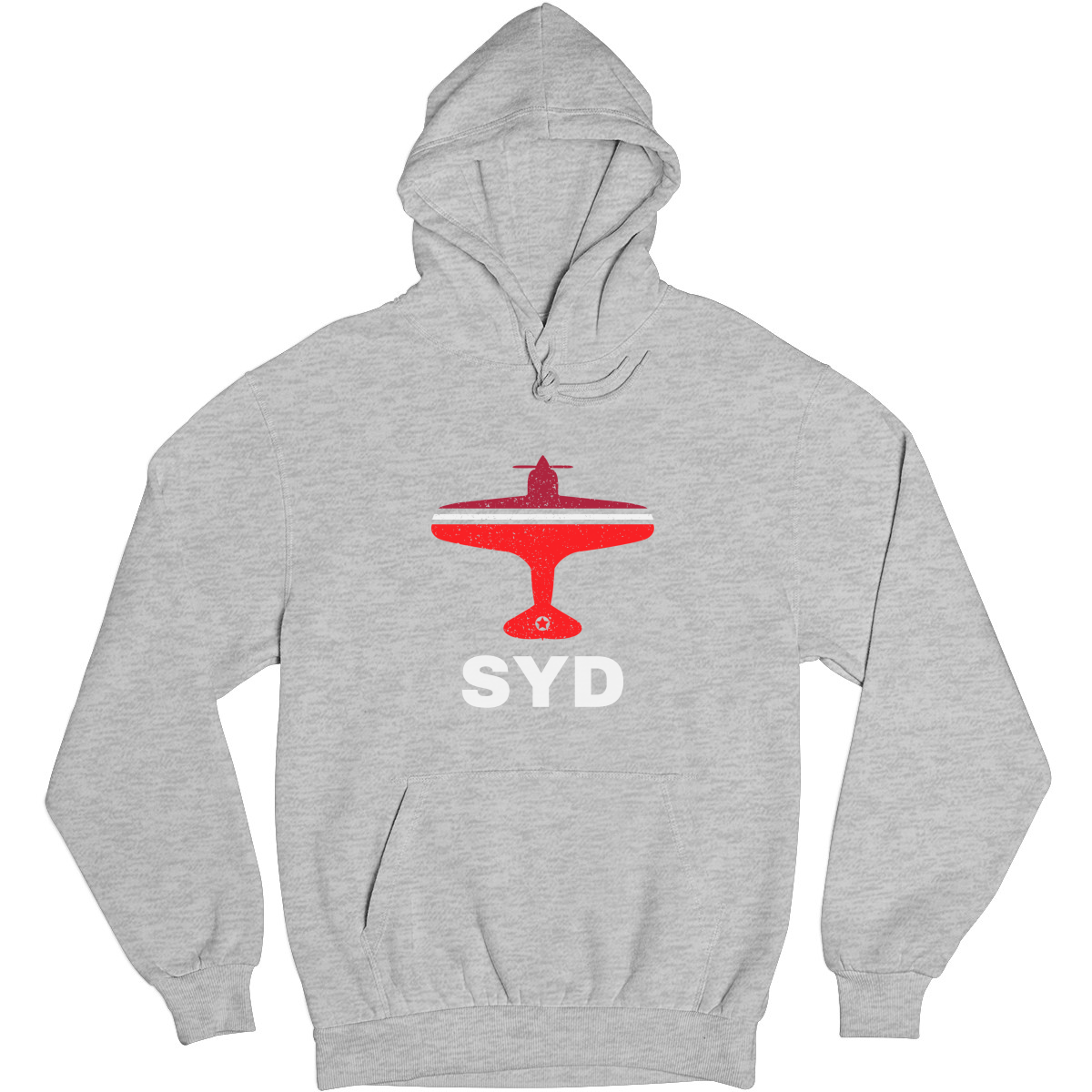 Fly Sydney SYD Airport  Unisex Hoodie | Gray