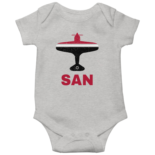 Fly San Diego SAN Airport Baby Bodysuits | Gray