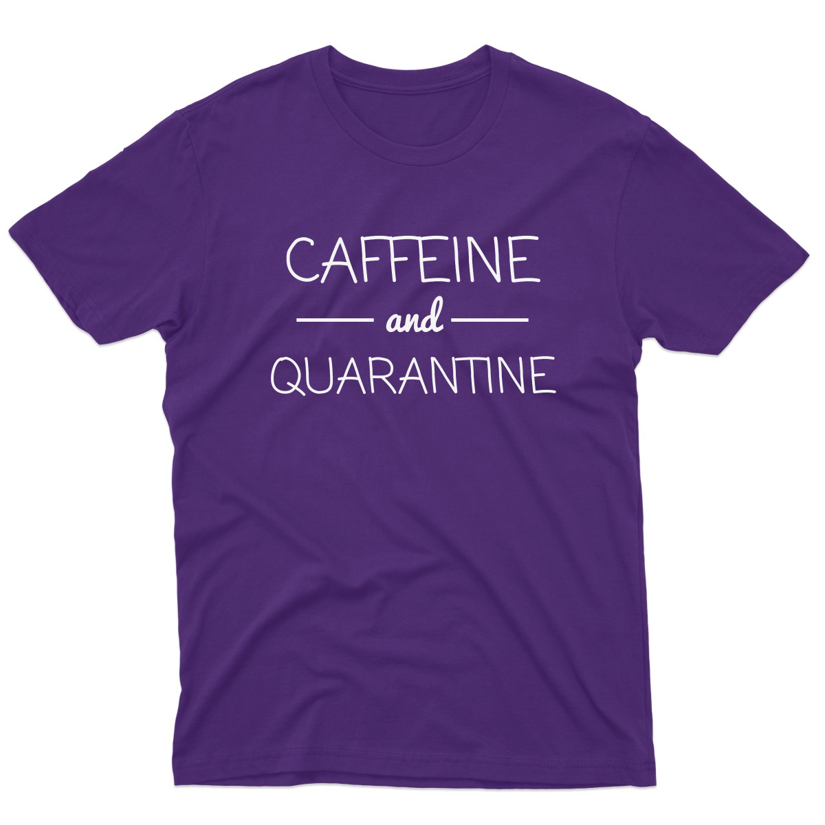 Caffeine and Quarantine Men's T-shirt | Purple