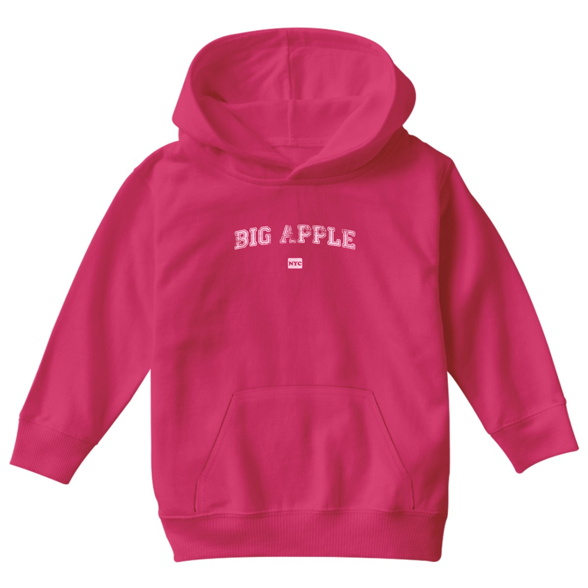 Big Apple Nyc Represent Kids Hoodie | Pink