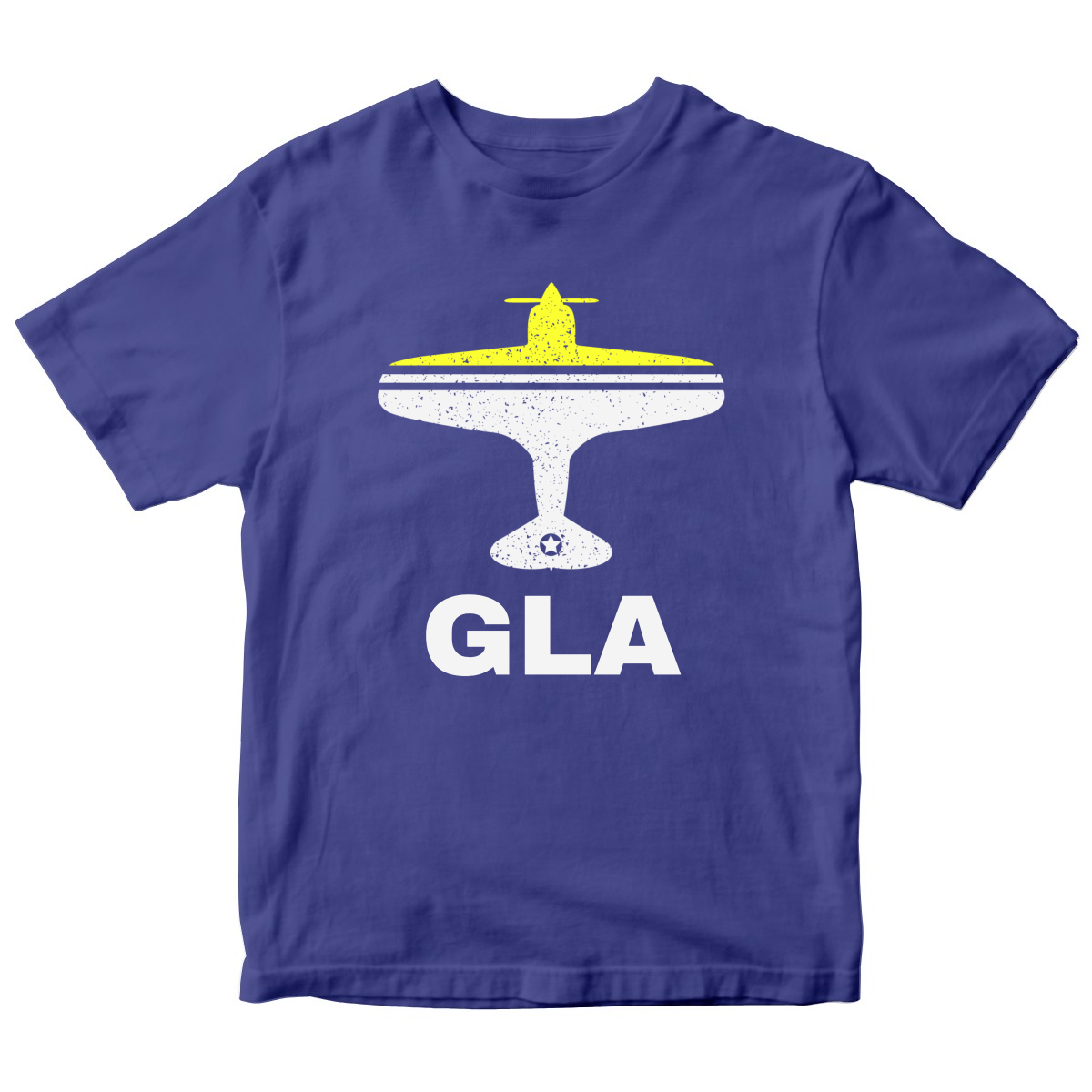 Fly Glasgow GLA Airport Kids T-shirt | Blue