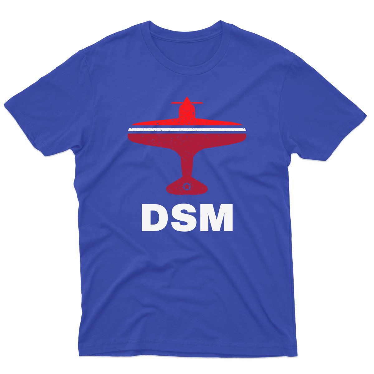 Fly Des Moines DSM Airport Men's T-shirt | Blue