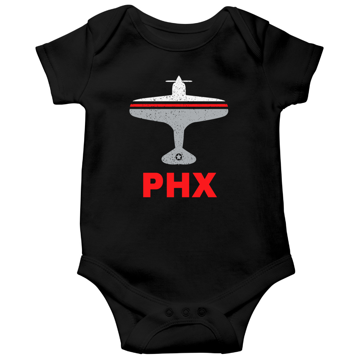 Fly Phoenix PHX Airport  Baby Bodysuits | Black
