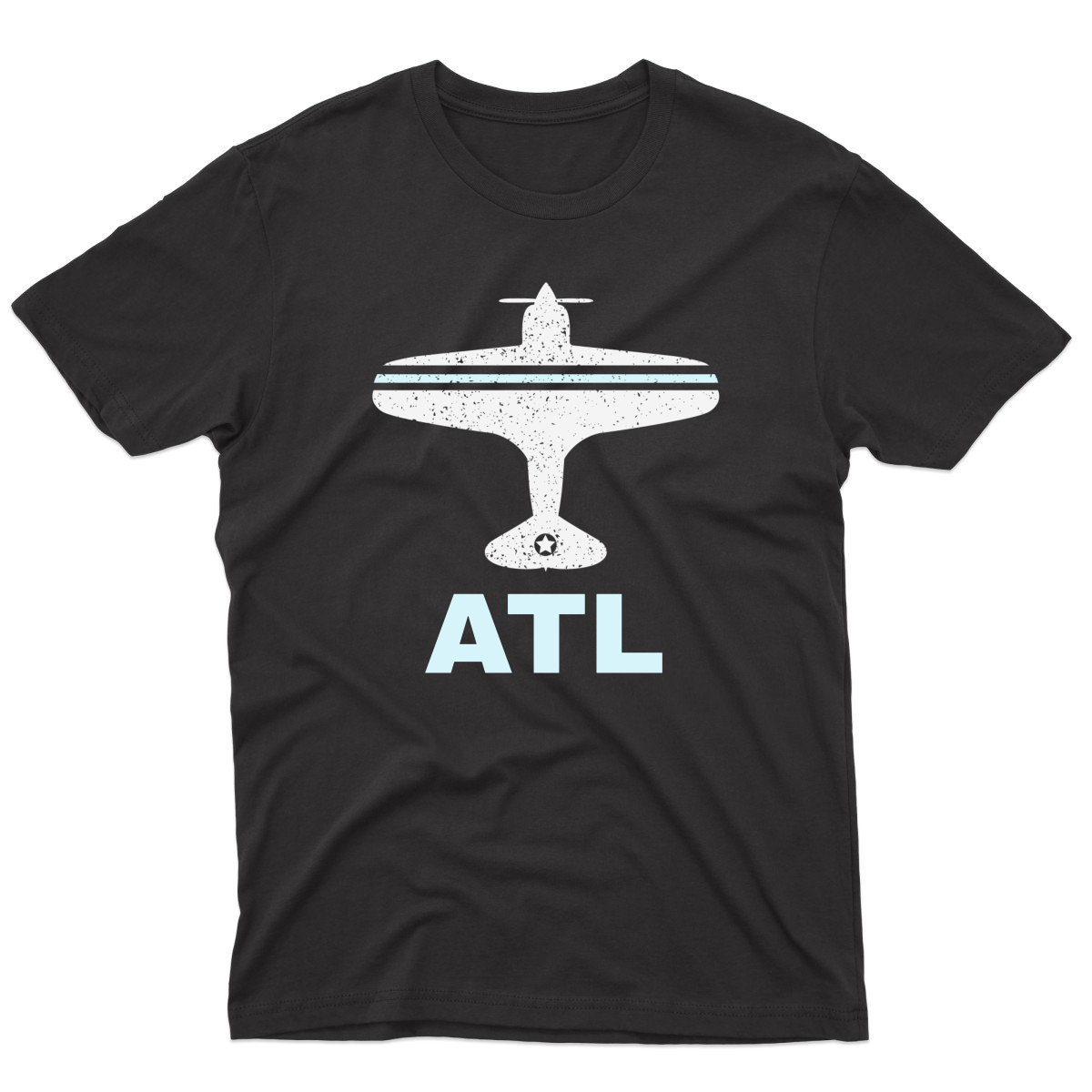 Fly Atlanta ATL Airport Men's T-shirt | Black