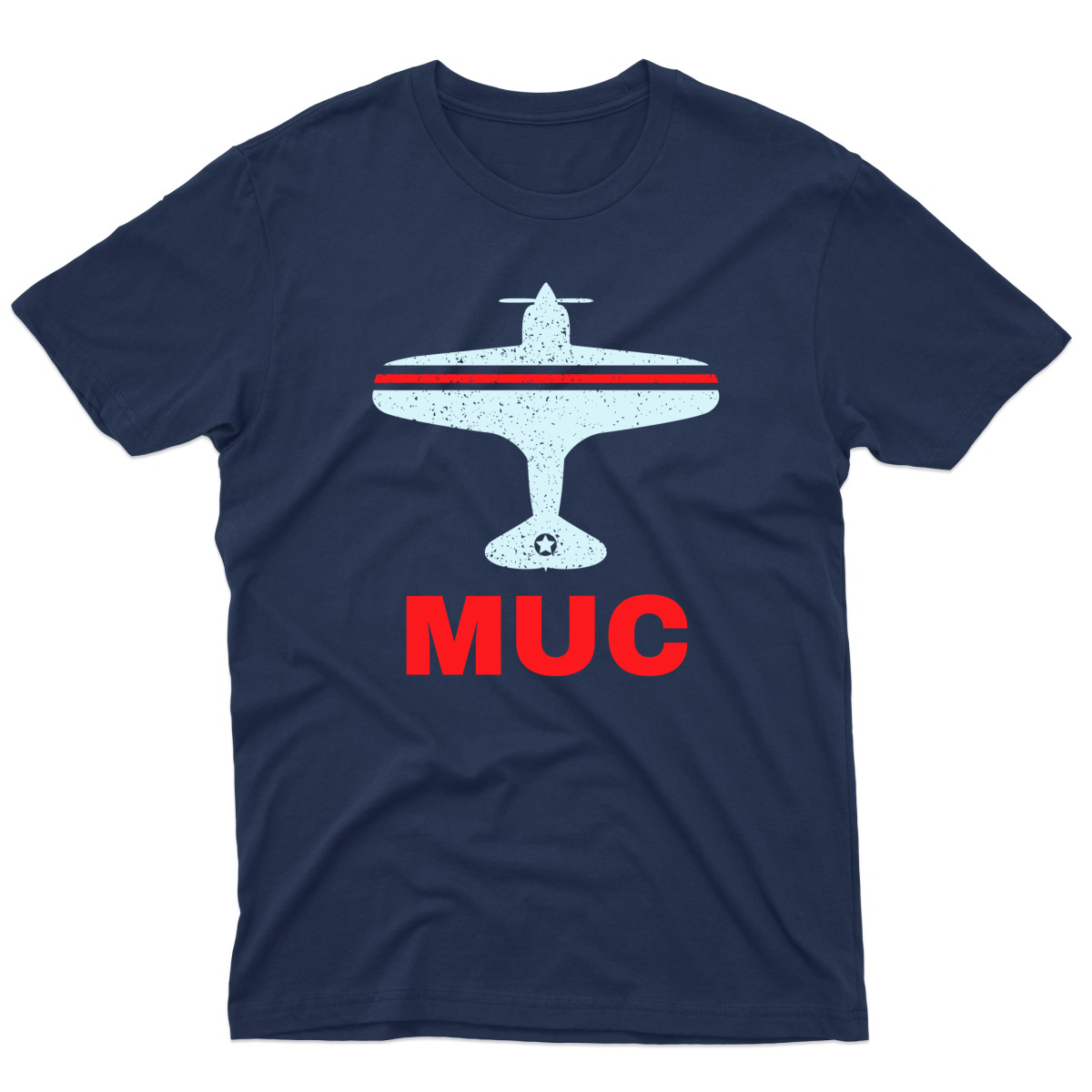 Fly Munich MUC Airport Men's T-shirt | Navy