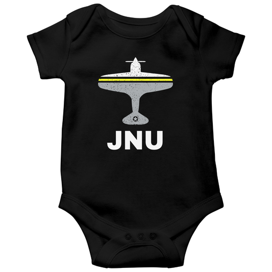 Fly Juneau JNU Airport Baby Bodysuits | Black