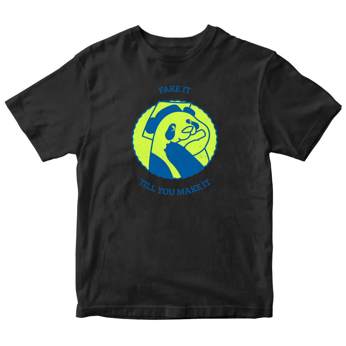 Fake It Till You Make It Kids T-shirt | Black