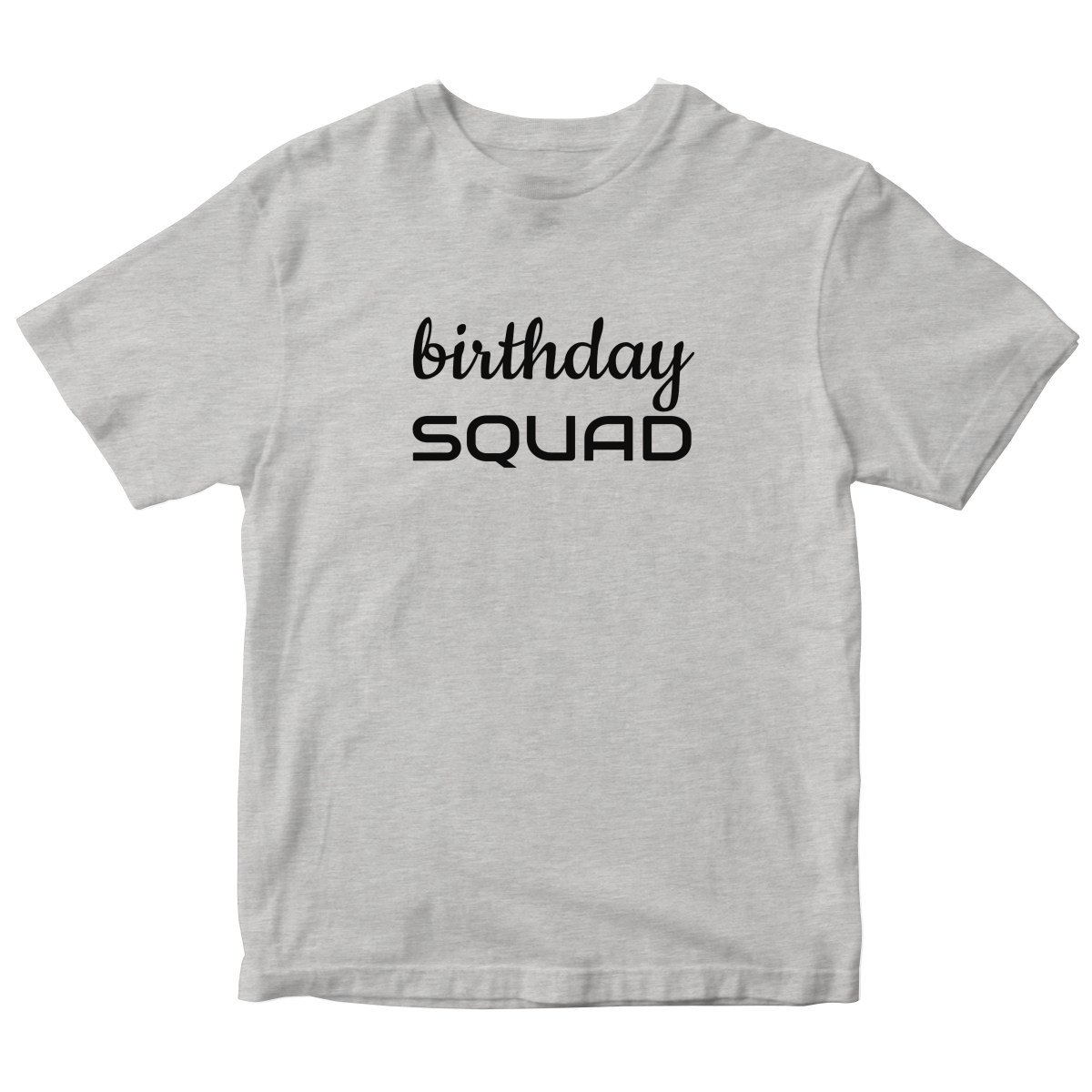 Birthday SQUAD Kids T-shirt | Gray