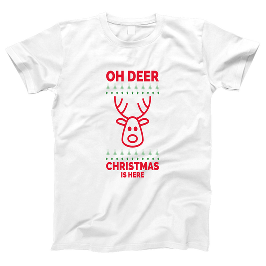 Oh Deer Christmas Is Here Women's T-shirt | White