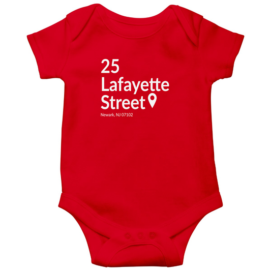New Jersey Hockey Stadium Baby Bodysuits | Red